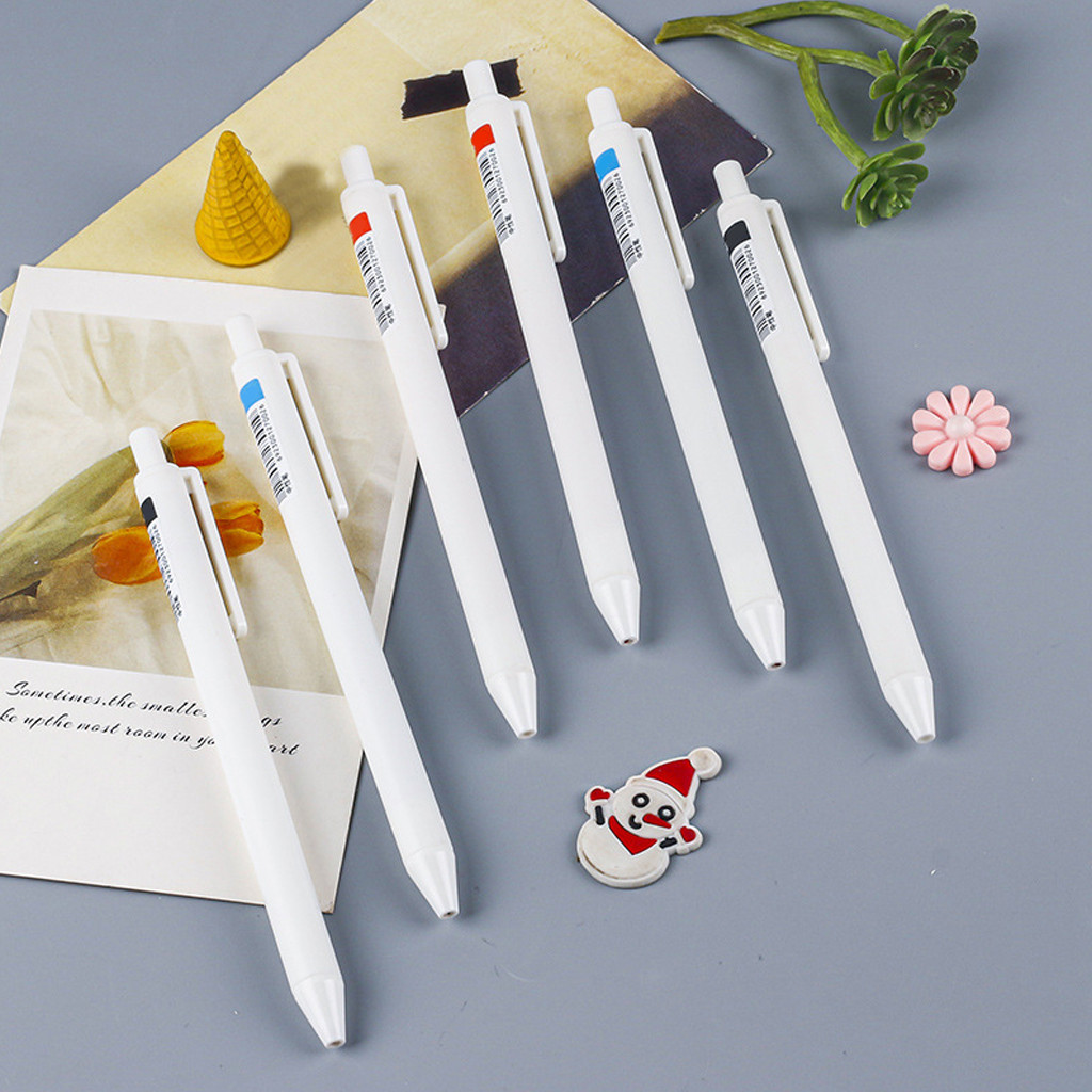 

TML Pena Cetekan Polos Putih Pena Gel 0.5mm Pulpen Warna Tinta Hitam Biru Alat Tulis Sekolah Kantor Pen Warna Putih Bolpoint Polos Murah. S144