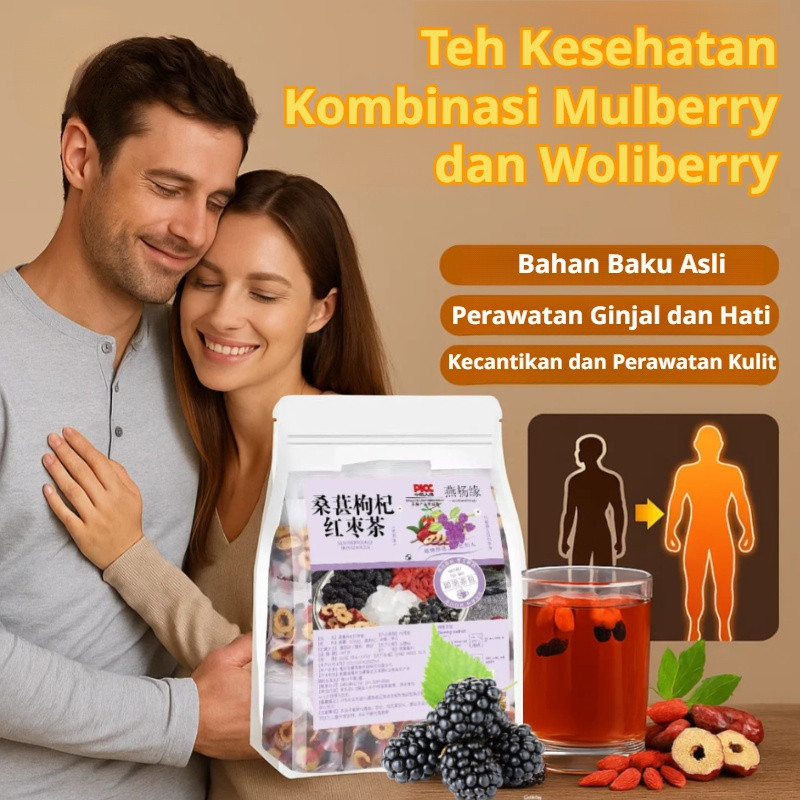 

[Mulberry Menyehatkan Ginjal] 120g (8g X 15 Bungkus) Teh Kesehatan Kombinasi Mulberry Wolfberry/teh Bunga Buah Mulberry Wolfberry Kurma Merah Kemasan Segitiga Independen