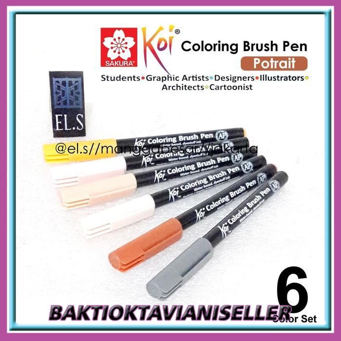 

Sakura Koi Coloring Brush Pen 6 Potrait Color Set