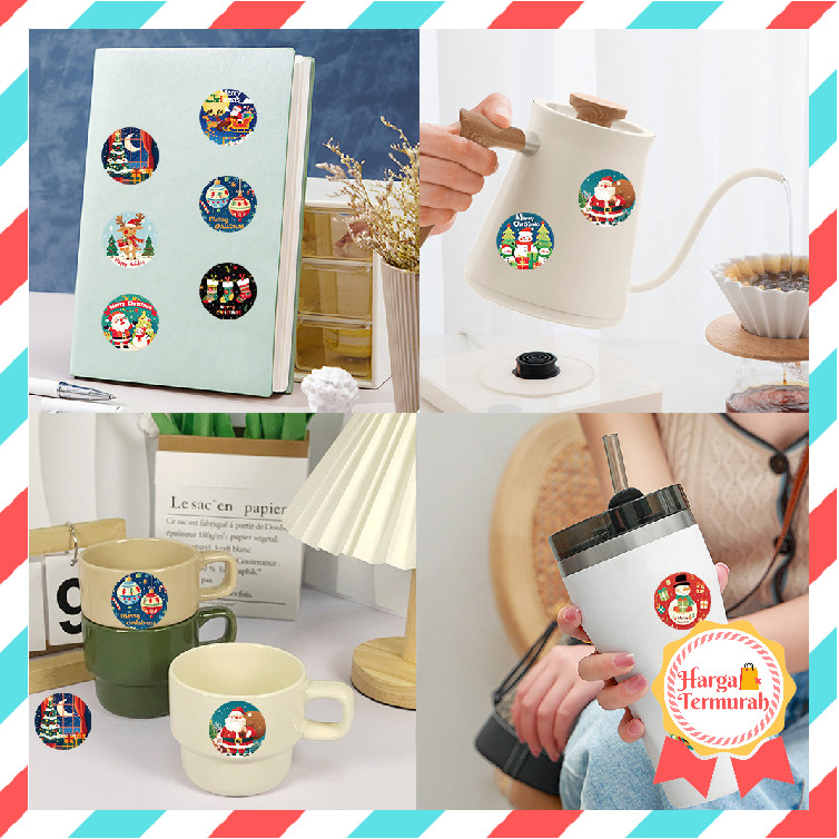 

Harga Termurah - 1333 Cute Christmas Sticker 500 Pcs / Stiker Label Kemasan Hampers / Stiker Roll Natal