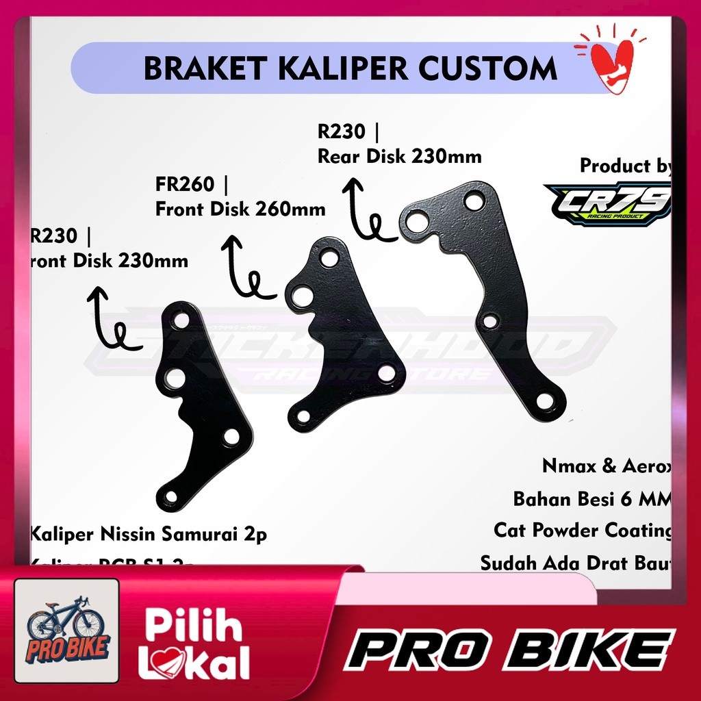 PROMO BRAKET KALIPER NMAX AEROX 230 260 NISSIN SAMURAI COD