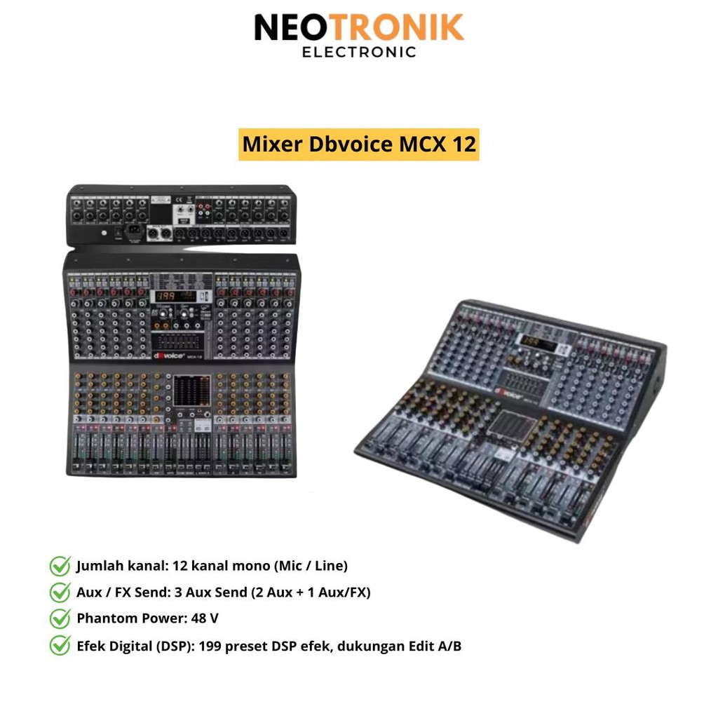 Mixer 12 Channel 12Ch DBvoice MCX12
