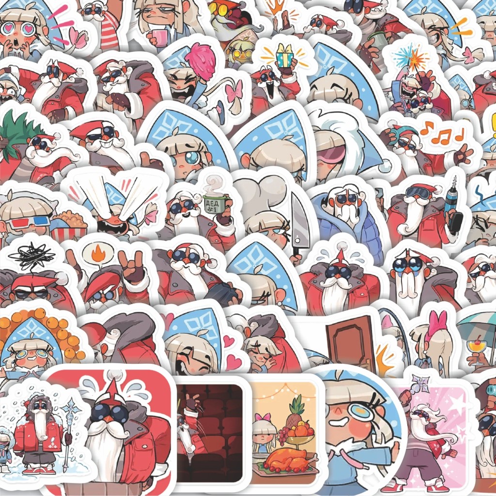 

Stiker Cutting Pack Stiker Funny Character Father Frost And Snow Maiden Isi 100Pcs Series Aesthetic Lucu Keren Untuk Koper Bahan Vynil