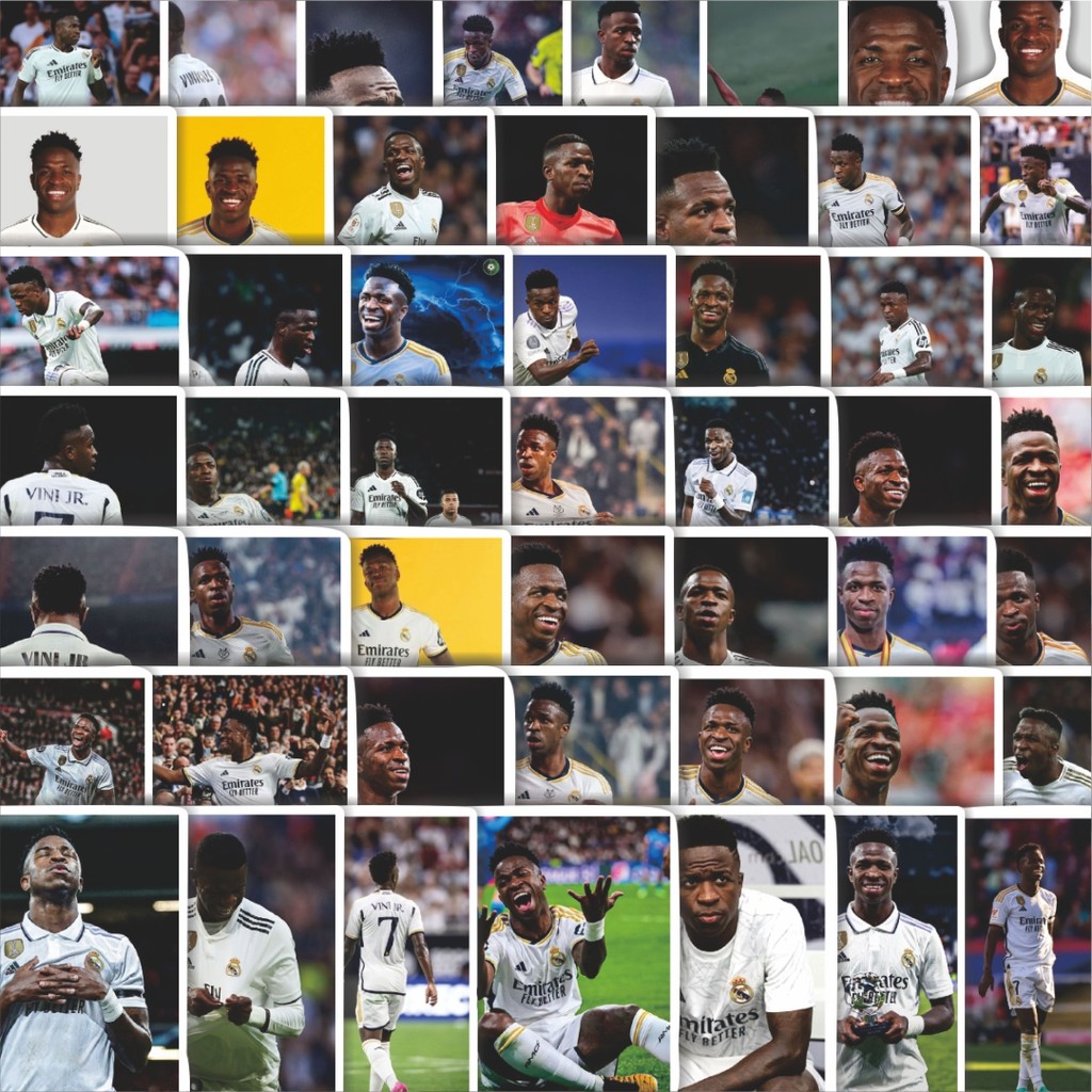 

Stiker Cutting Pack Stiker Sepak Bola RM Vinicius Jr V1 Isi 100Pcs Series Aesthetic Lucu Keren Untuk Koper Bahan Vynil