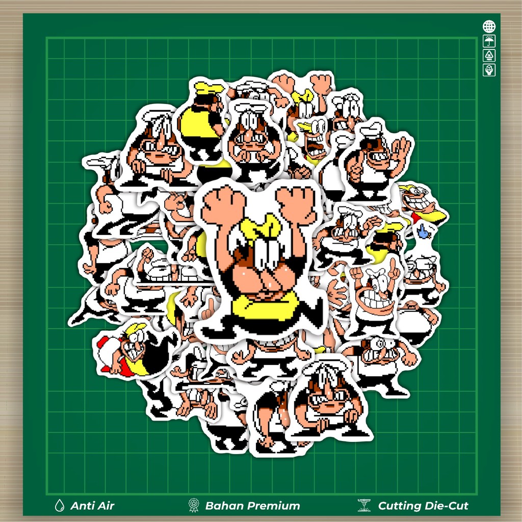 

HOT 50 PCS STIKER Pizza T Pepi V14 Stiker Fashion Cars Decal Dingin Kartu Album Custom Vinyl Anti Air- Sticker Aesthetic Buku Journal Koper Casing HP Tablet Laptop Helm Motor Botol Minum