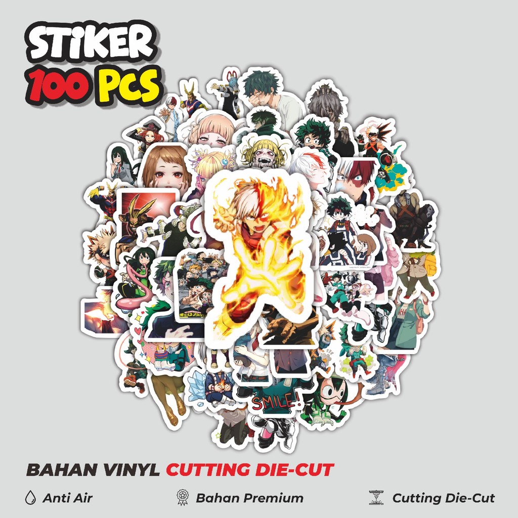 

Terbaru! 50 pcs Stiker Anime My Hero Academia Japan Anime V1 Dekorasi Lucu Kreatif untuk Notebook, Skateboard, HP