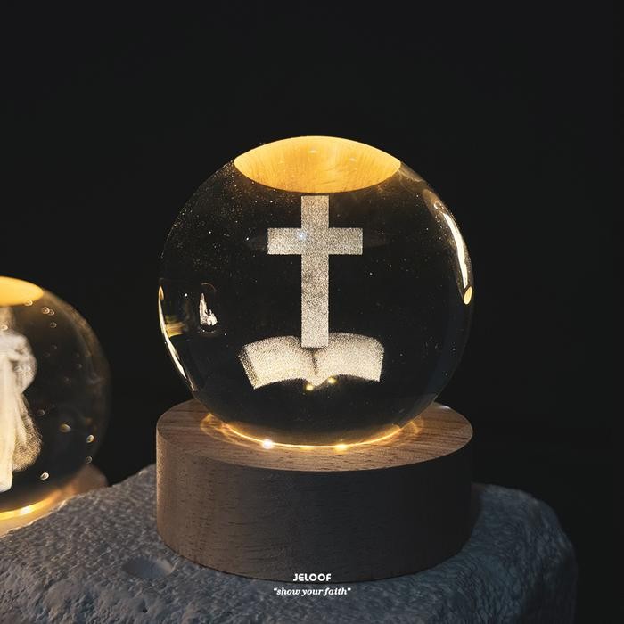 Lampu Tidur Salib Yesus Rohani | Glow Lamp | JELOOF - Salib