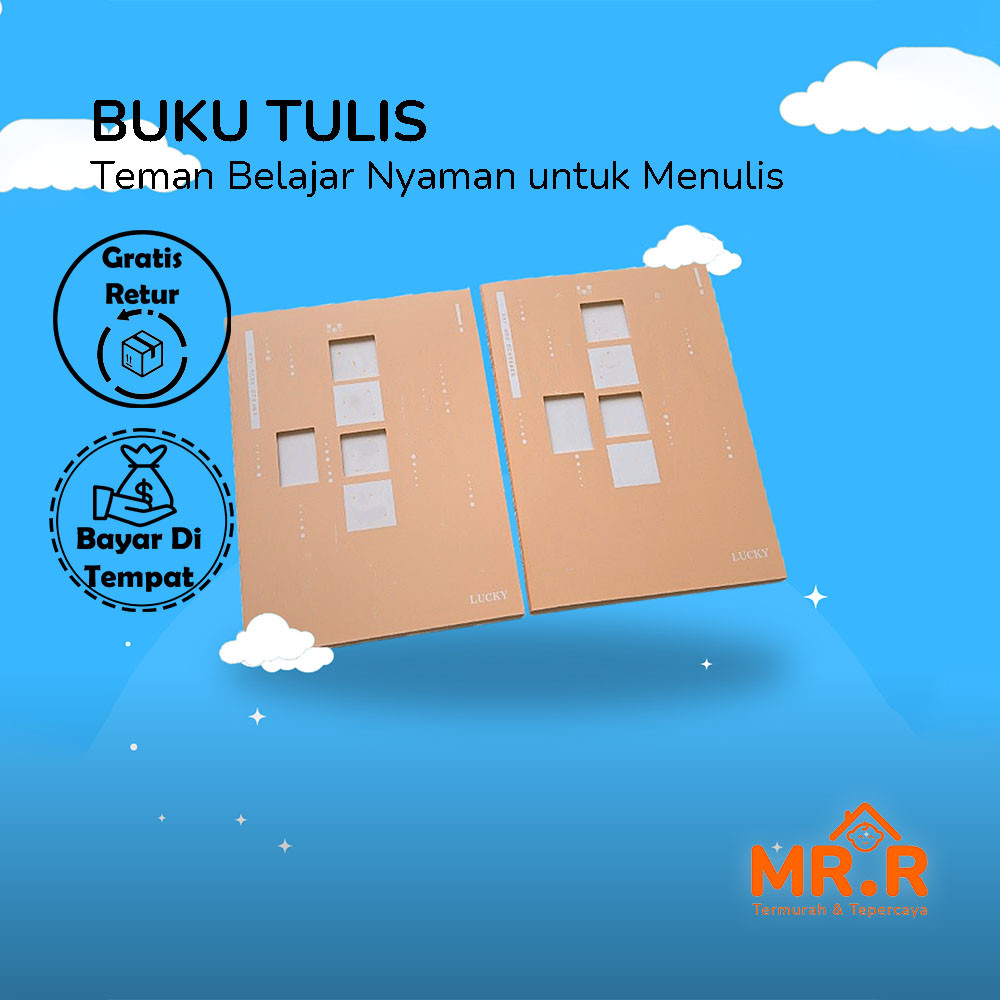 Buku Tulis Stylish LUCKY Buku Tulis Motif Modern Buku Tulis Desain Unik Dan Minimalis Buku Tulis Est