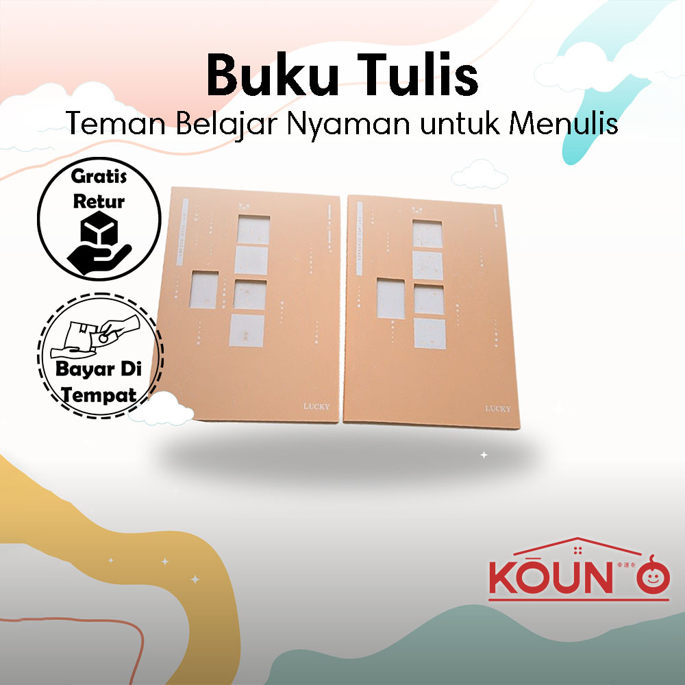 Buku Tulis Motif Modern Buku Tulis Desain Unik Dan Minimalis Buku Tulis Stylish LUCKY Buku Tulis Est