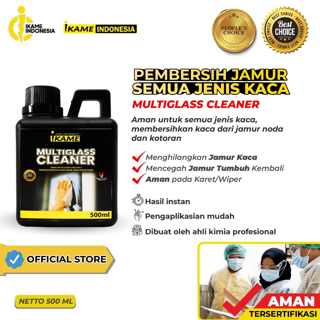 Pembersih jamur kaca 500 ml/ Pembersih jamur kaca IKAME original 100% / Pembersih jamur kaca mobil /