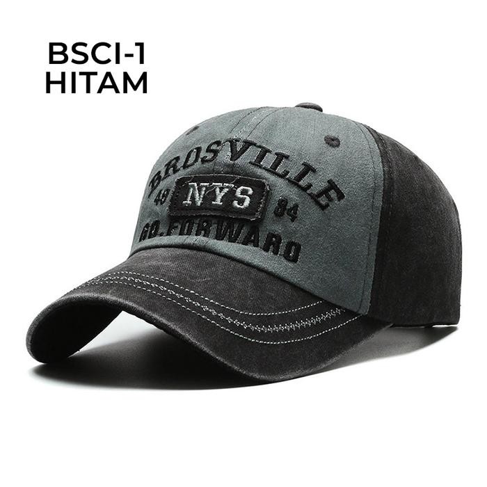 TREND ACC WOMEN'S~ Topi Pria Wanita Baseball Distro Polos NYS Bordir Brosville Jeans Casual Cap Unis