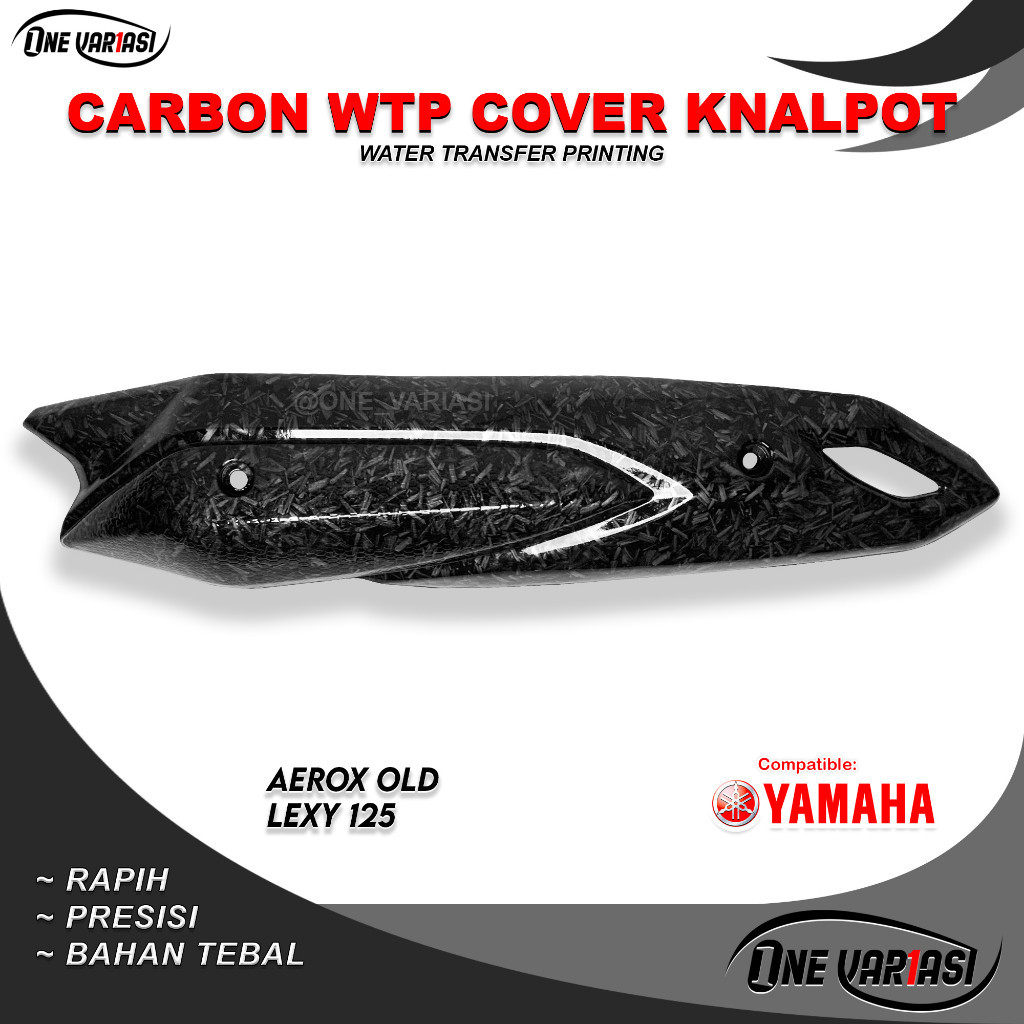 COVER KNALPOT CARBON FORGED AEROX 155 OLD / TUTUP TAMENG PELINGDUNG KNALPOT AEROX 155 LEXI 125 KARBO