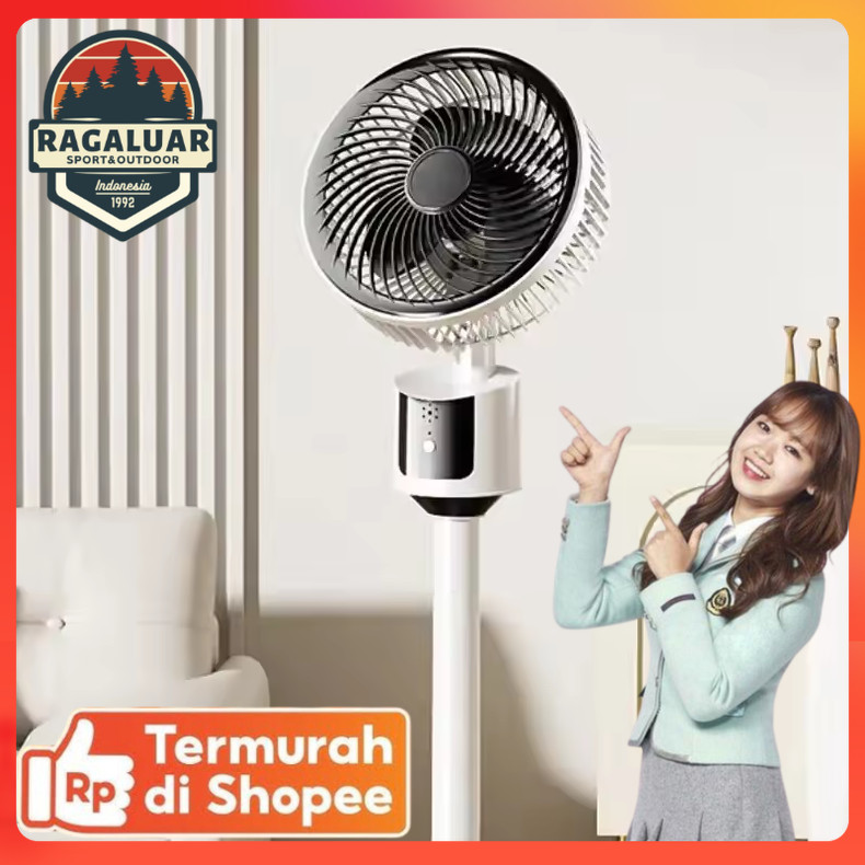 ALIONG Kipas Angin Lantai Floor Fan Multi Angle Swing USB Powered - XT-01