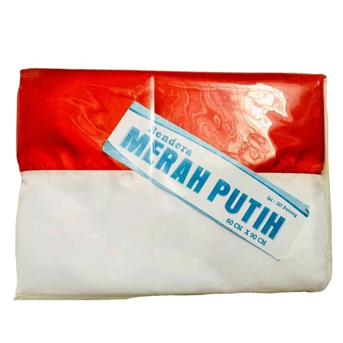 Bendera Merah Putih 60x90 Satin /Bendera Merah Putih Kain Satin (20) /Bendera merah putih - 10pcs