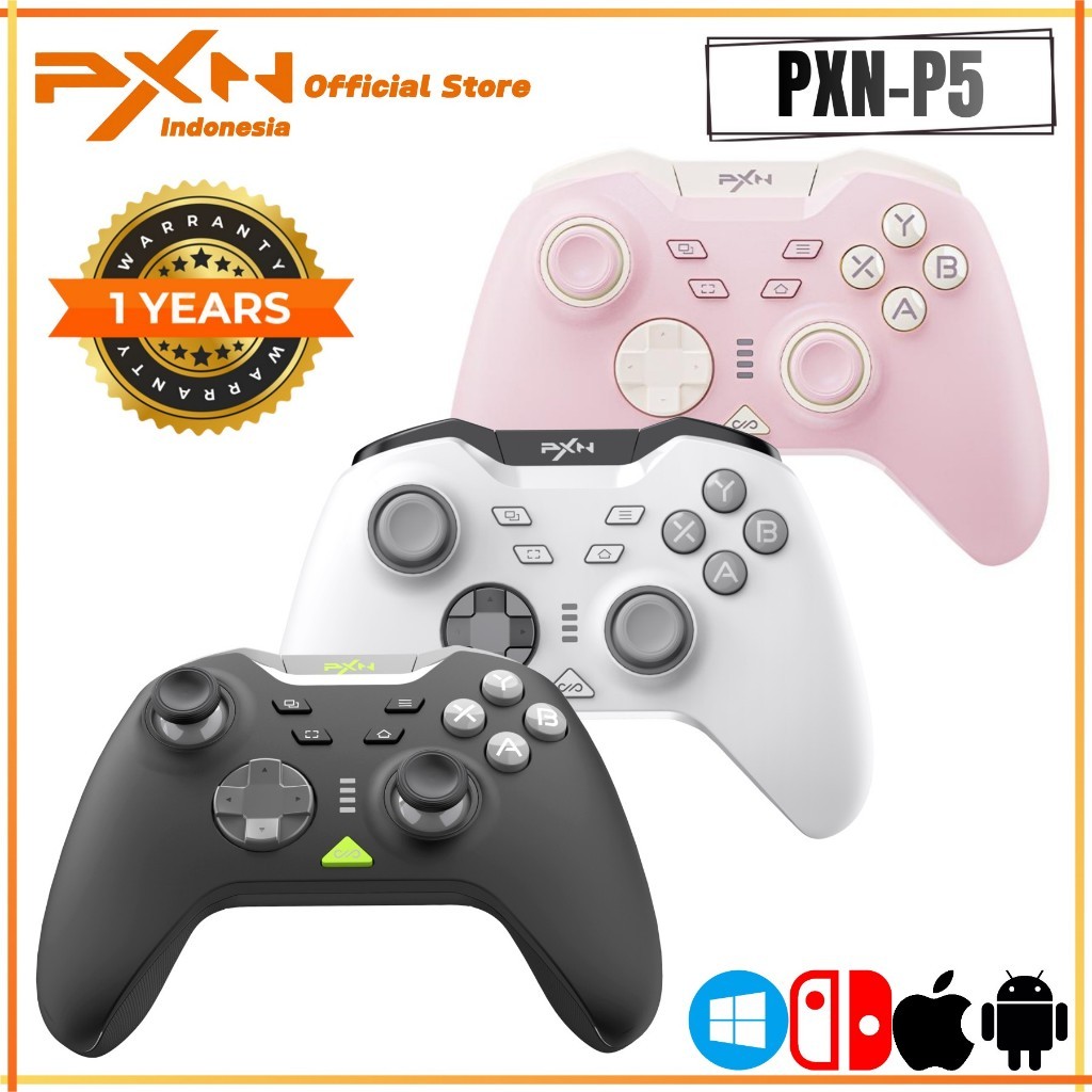 PXN P5 Gamepads Wireless Bluetooth Gaming Controller PC Windows Switch IOS 16+ Android 8.0+ Joystick