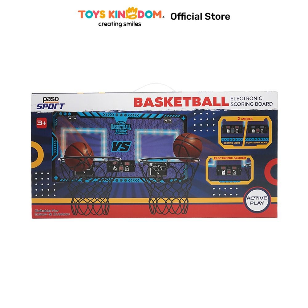 Toys Kingdom Paso Set Dual Electric Scoring Board Basketball - Mix Set Mainan Anak Permainan Bola Ba