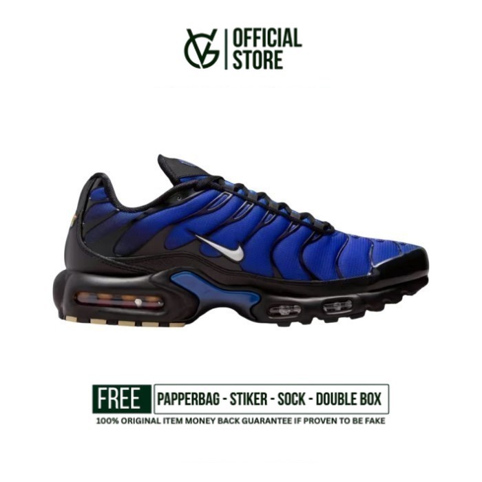 Sepatu Nike Air Max Plus Tn Black Racer Blue 100% Original BNIB Sneakers Unisex