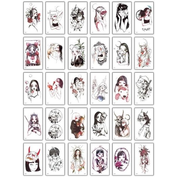 Shaleen- Grosir Termurah Tato Karakter Aesthetic Lucu Jepang anime - Tatto Temporer berwarna , Tato 