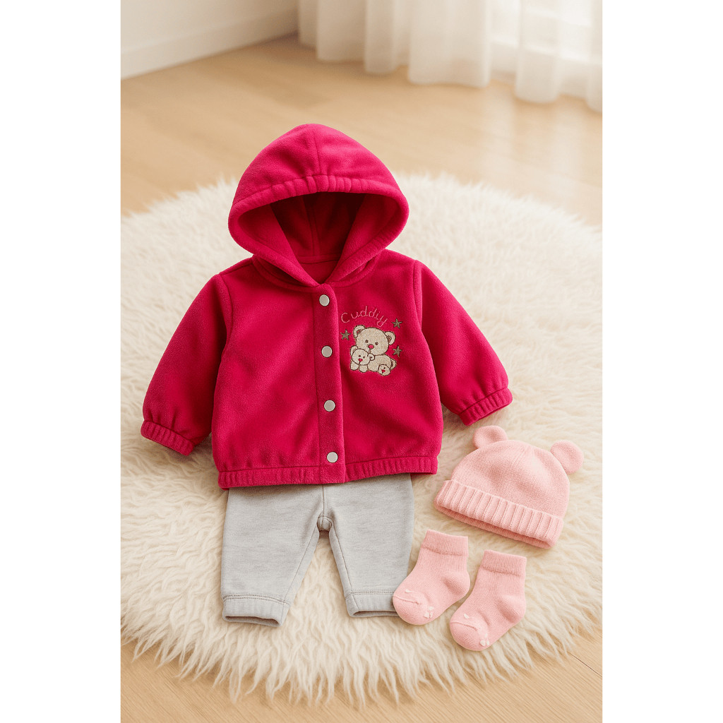 Jaket Bayi Perempuan Premium – Bahan Halus & Hangat | vekvet