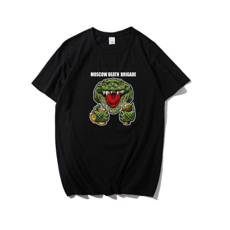 Moscow Death Brigade - Spray And Microphone Kaos Band Metal TShirt Black