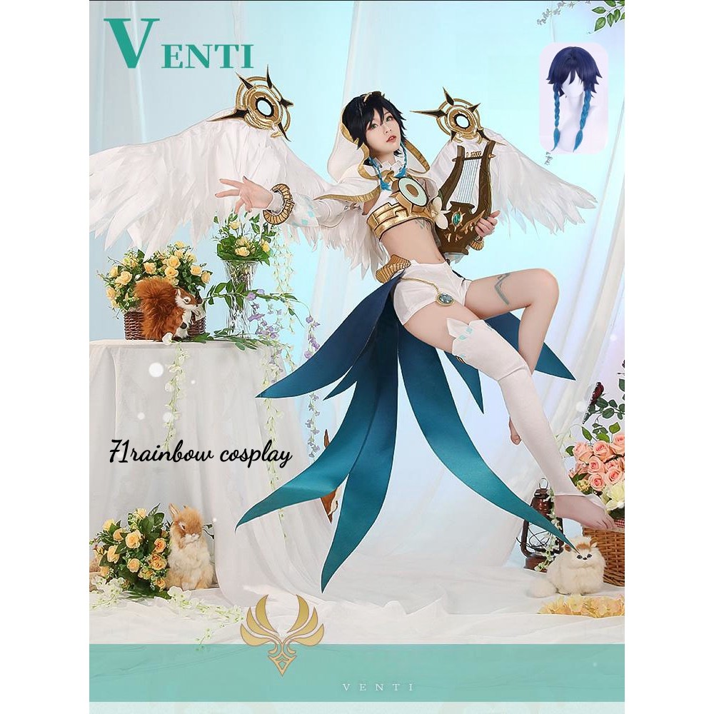 Barbatos Cosplay Genshin Impact Barbatos Venti Doujin Cosplay Costume Uniforms Sets Wig Clothes Chri