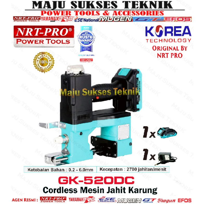 NRT-PRO GK 520 DC Cordless Mesin Jahit Karung Baterai Battery Batre GK520DC GK 520DC GK520 GK 520