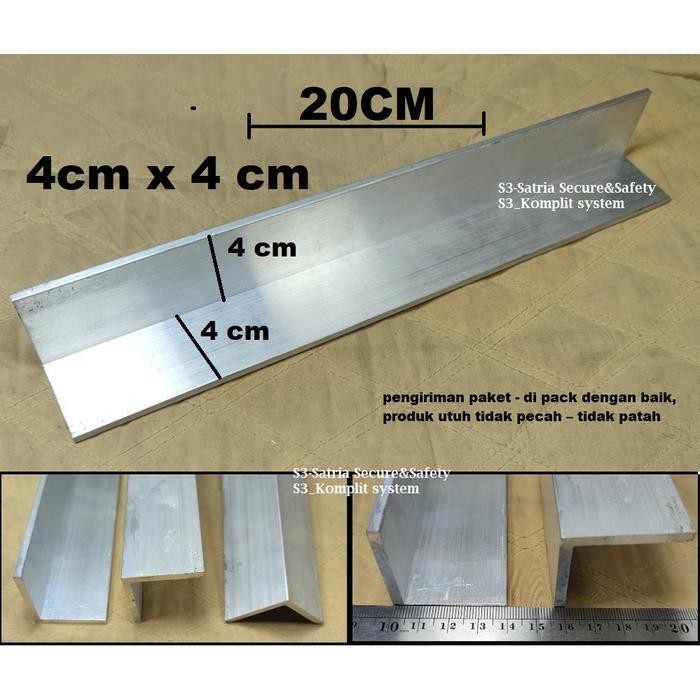 AL 4cmx4cmx20cm L Siku Alumunium Heatsink Heat sink 4x4x20 panjang lebar 20cm 4cm Tekuk Almunium 4 2