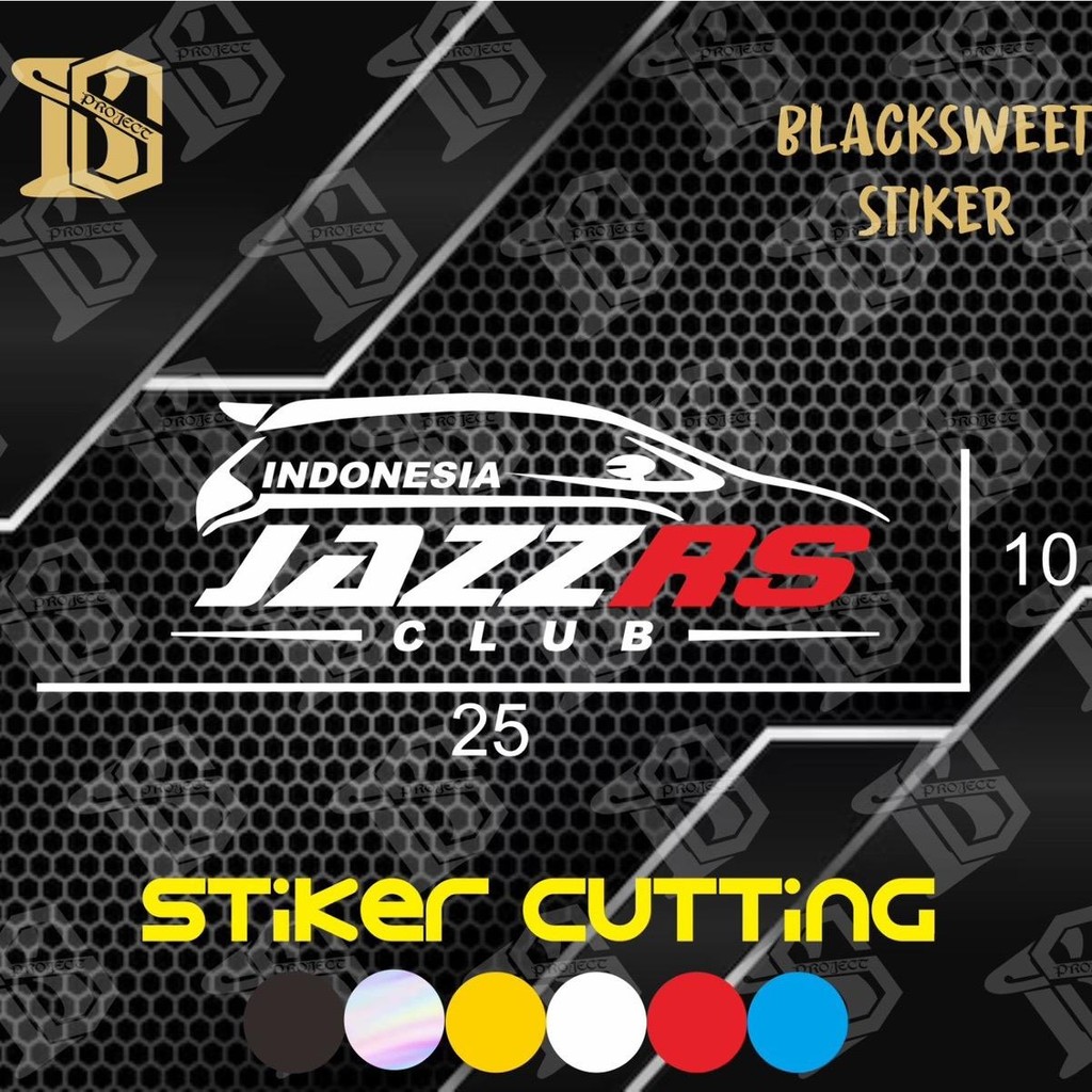 Stiker cutting jazz rs club indonesia | stiker cutting | stiker mobil jazz rs