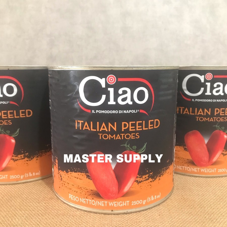 CIAO ITALIAN PEELED TOMATOES 2500 GR / WHOLE PEELED TOMATO/TOMAT KUPAS
