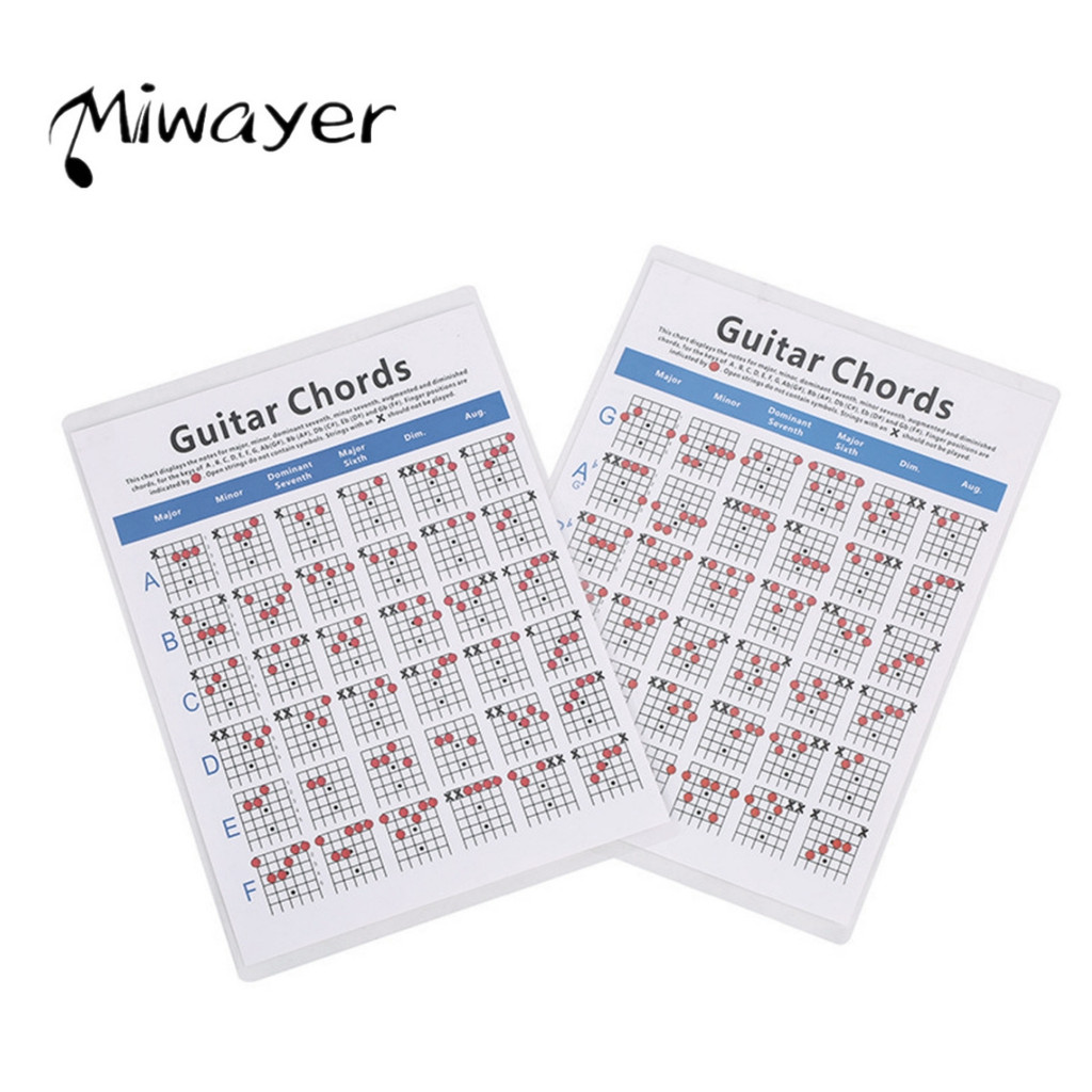 Miwayer Guitar Chord Practice Chart Music Score Ukulele Electric Bass Chord agram Students Learning 
