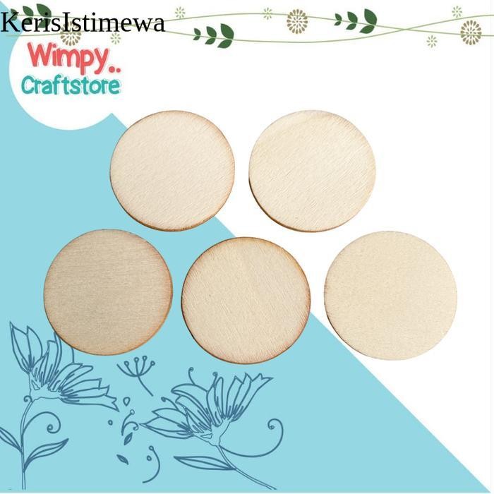 Wood Chip S Potongan Kayu Slice Wood Slice Dekorasi Scrapbook Craft KIS6