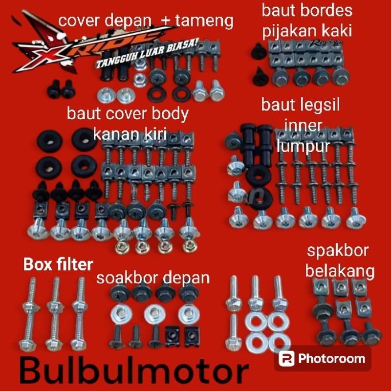 Baut Body Fulset X-Ride 115 Cc Baut Full Set Body Yamaha X Ride 115 C