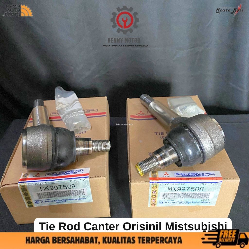 TIE ROD CANTER / HDX ORISINIL 100% MITSUBISHI TIEROD TEROD ORIGINAL CANTER 125 HDX MK997508/MK997509