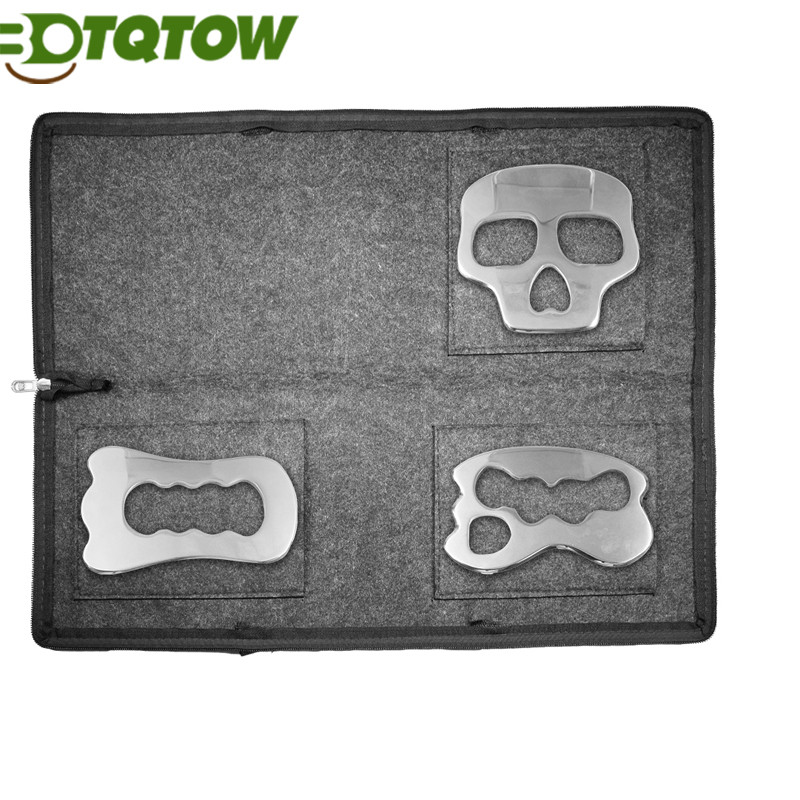 3PCS Stainless Steel Gua Sha Tool Set - IASTM Therapy for Muscle Recovery, Lymphatic Drainage & Phys