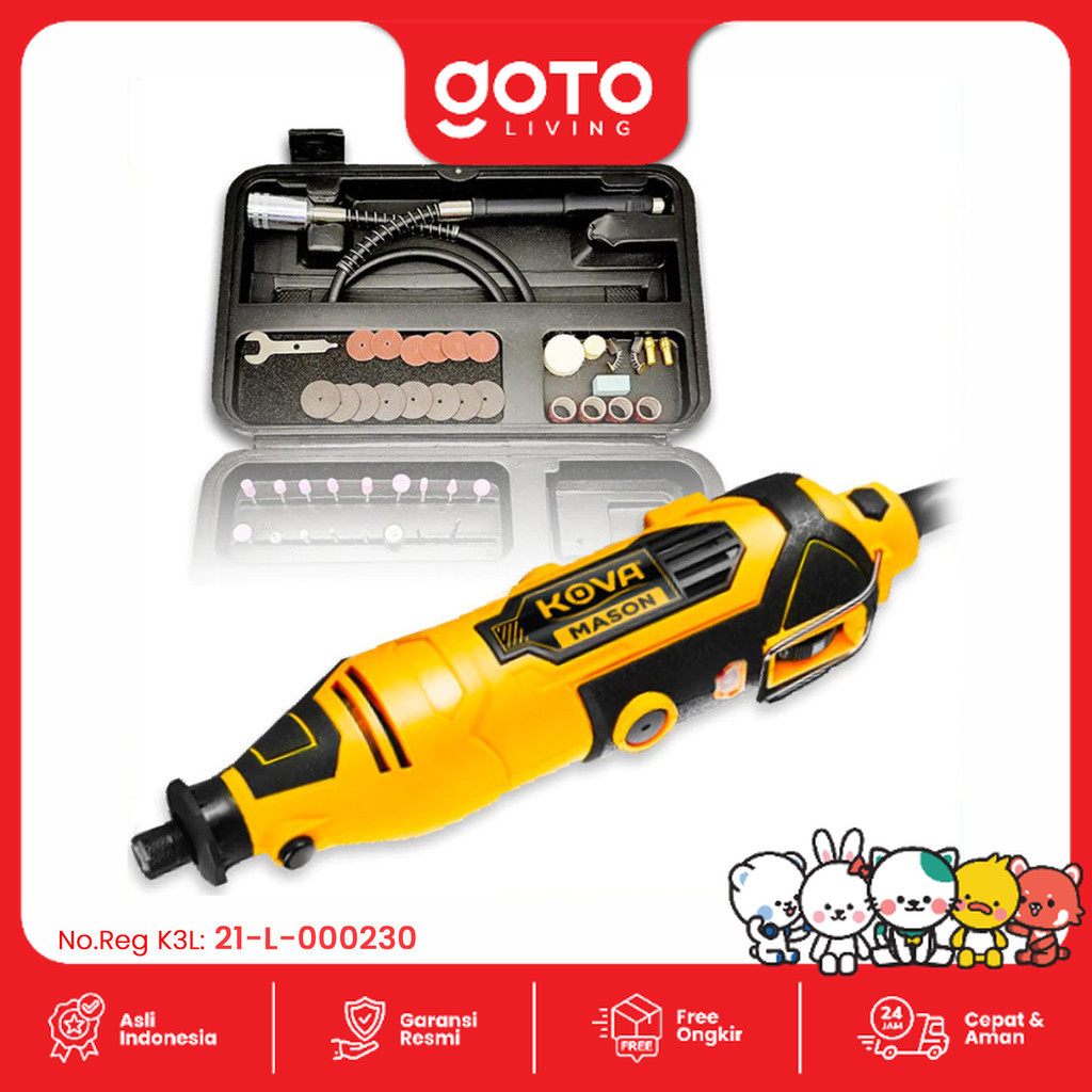 Kova Mason Mini Die Grinder Tuner Set 40 Pcs Gerinda Bor Mini