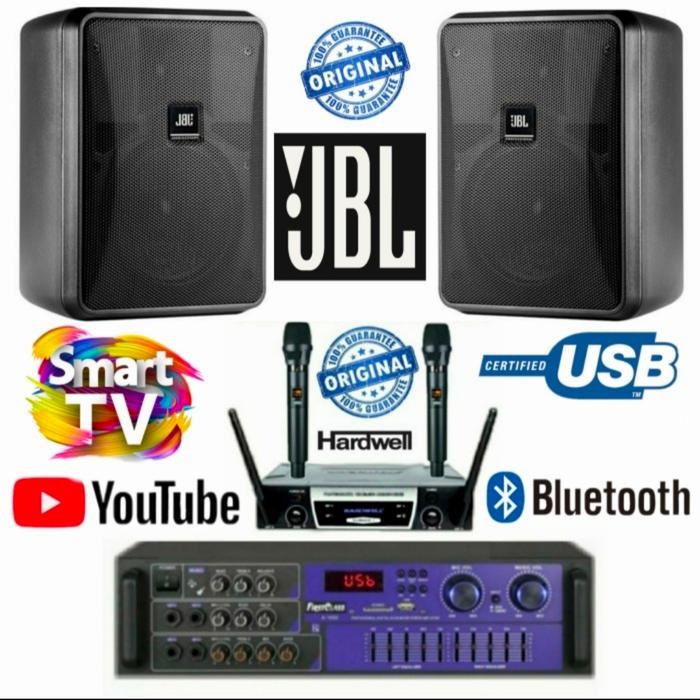Paket Set Karaoke JBL ORIGINAL 6 Inch Ampli Bluetooth 2 Mic Wireless