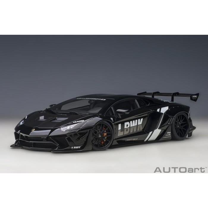 1/18 AUTOART LAMBORGHINI AVENTADOR LIBERTY WALK 2017 LBWK LIVERY BLACK