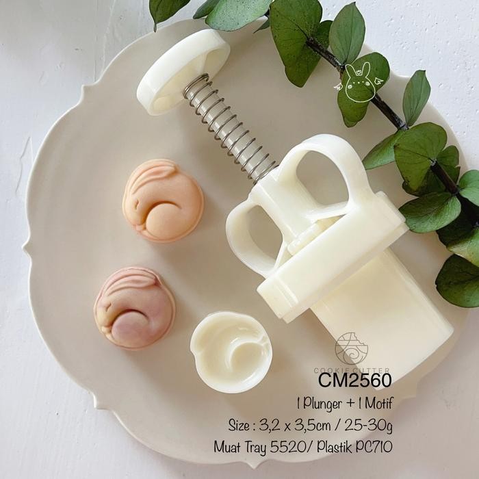 Cetakan Nastar/ Mooncake 50g CM50108 Kelinci - Motif Kelinci Lucu, Kualitas Premium - 25g CM2560