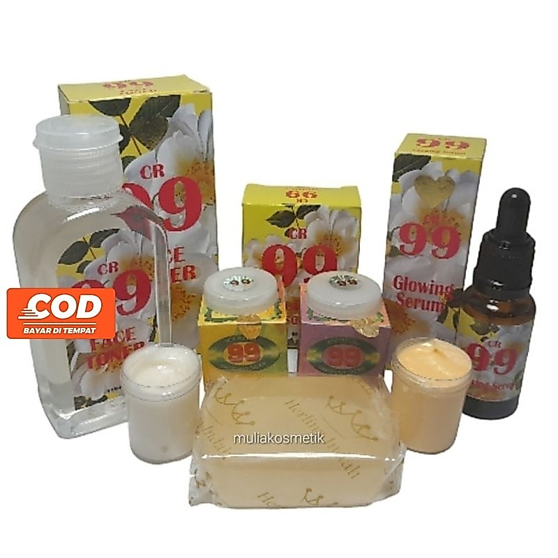PAKET CREAM 99 WHITENING GLOWING BPOM (5in1 lengkap)
