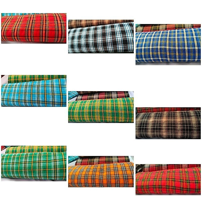 kain seragaman sekolah TK.SD motif kotak harga per 0.5 (setengah meter) lebar kain 150 cm (1.5 meter