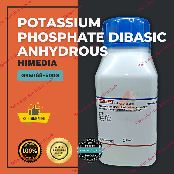 Potassium phosphate dibasic anhydrous | K2HPO4, 500 gram | HIMEDIA