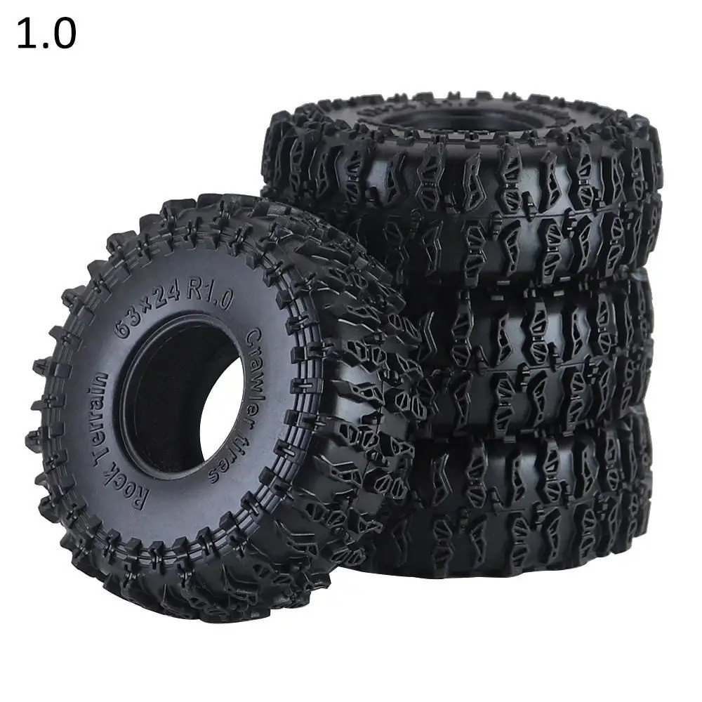 Ban 1.0 inci 63x24mm 1/24 Suku Cadang Mobil Truk Crawler Rc Untuk Axial Scx24 Axi00001 Axi00002 Glad