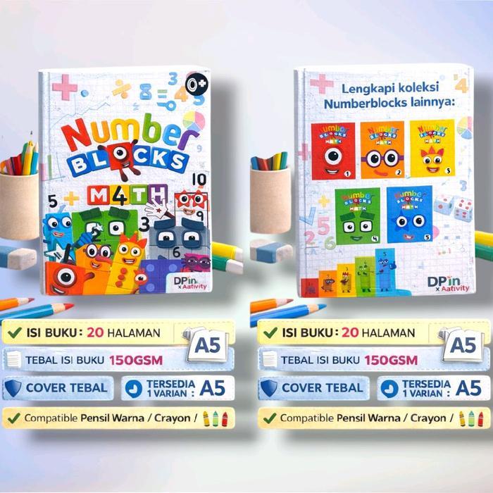 DPin x Activity Buku Edukasi Belajar Numberblocks 1 - 0 Edisi 0+ Berhitung Dan Pengenalan Angka Kara