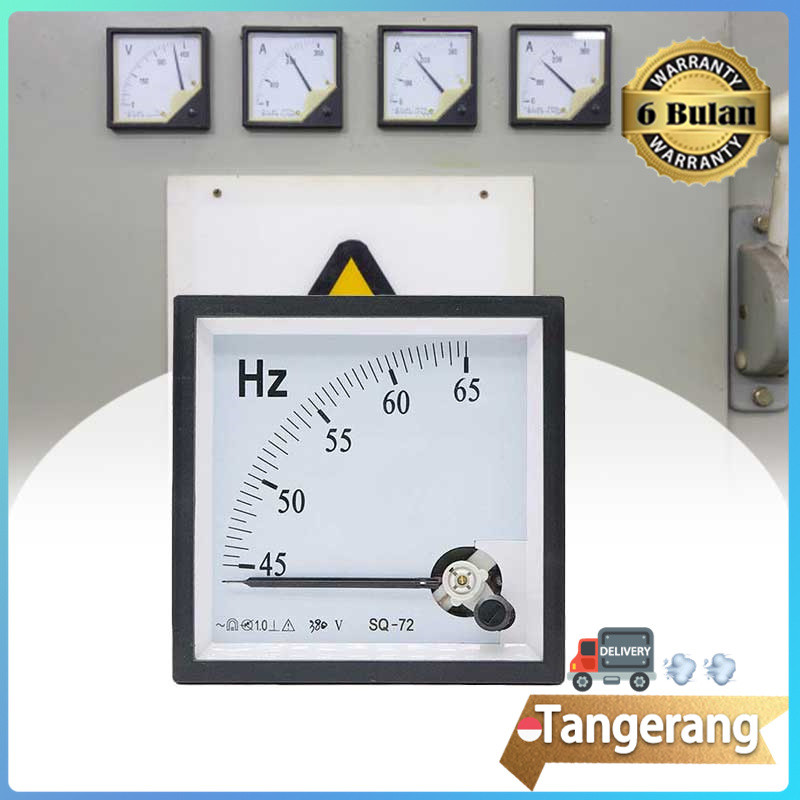Hz Meter Analog 72x72 / Frekuensi Frequency Hz Meter Jarum / Hz Panel Meter Analog