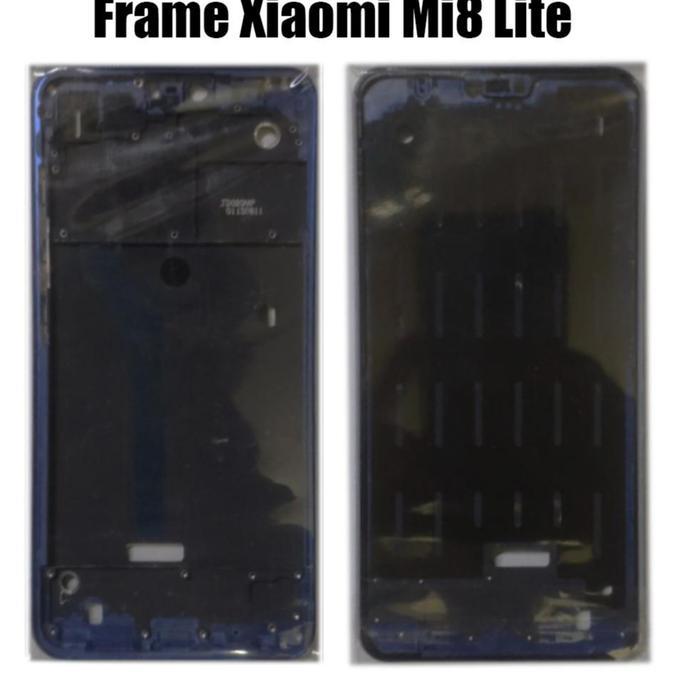 Frame Dudukan LCD Tulang Tengah Xiaomi Mi8 lite Original Copotan - Biru