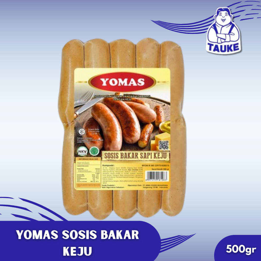 Yomas Sosis Bakar Keju / Sosis Sapi Bakar Isi Keju 10pcs 500gr