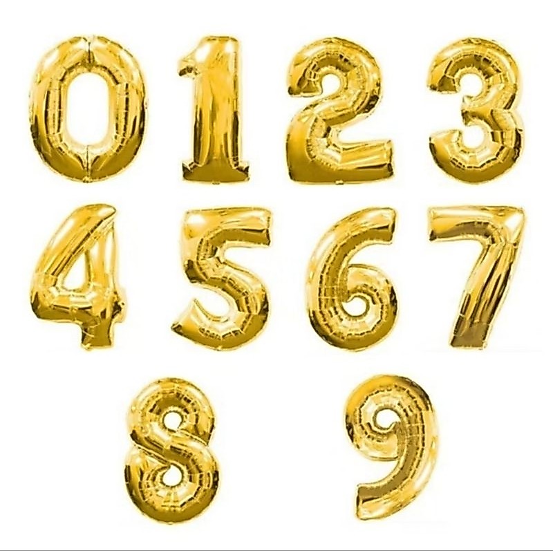 ELSTUFF565 BALON FOIL ANGKA 0-10