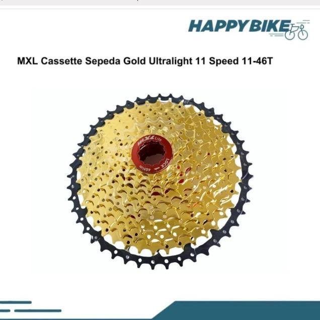 Sprocket Sepeda MXL Cassette Gold Ultralight 11 Speed 11 - 46T MTB Road Bike