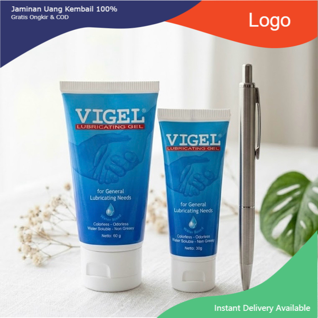 * BISA COD* Pelumas Water Based VIGEL 30g/60g - Lubricant Jelly Lembut Bebas Alkohol *DA PRIVASI AMA