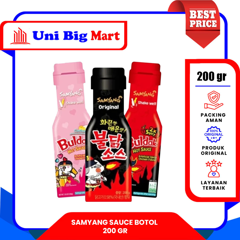 SAMYANG BULDAK SAUCE HOT CHICKEN BOTOL ORIGINAL - EXTREME - CARBONARA - 200 gr